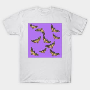 Death's Head Moths Purple T-Shirt